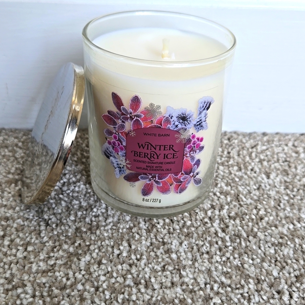 Winter berry ice candle